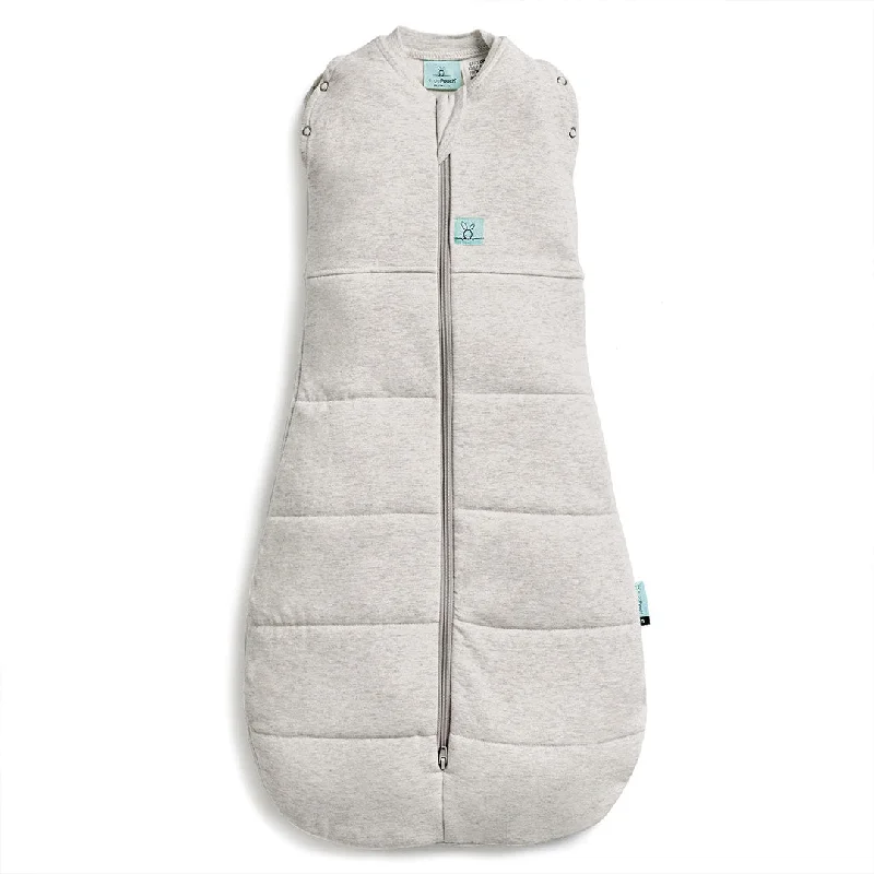 ergoPouch Organic Winter Cocoon Swaddle Sleeping Bag - Grey Marle - 2.5 TOG