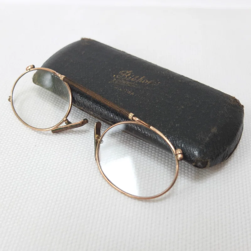 1917 Antique Pince-Nez Spectacles & Case