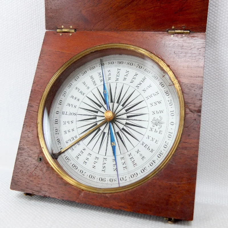 Francis Barker Wooden Pocket Compass c.1850