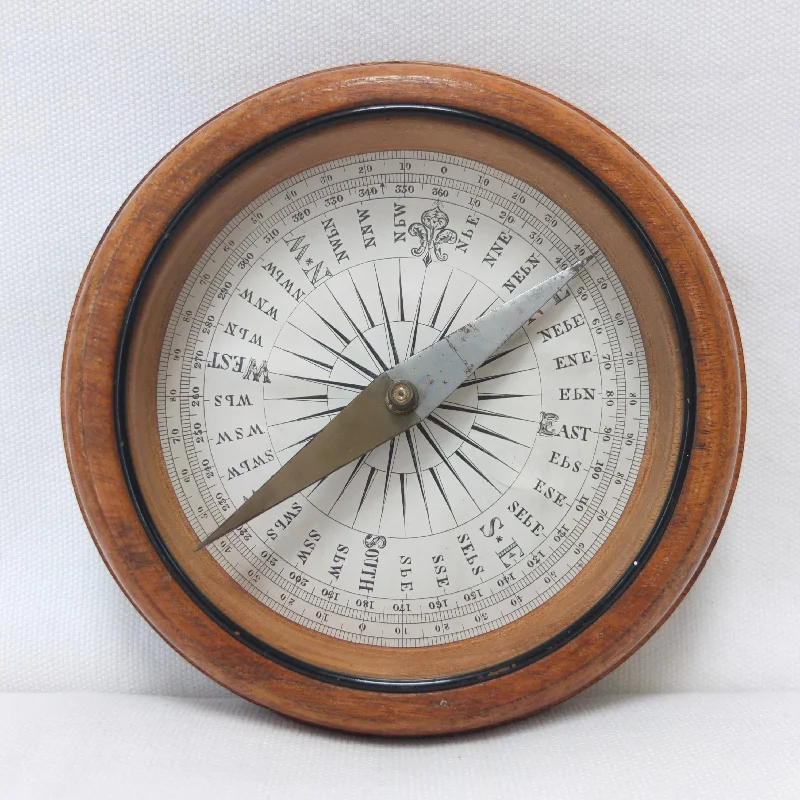 Francis Barker Wooden Desk Compass c.1890