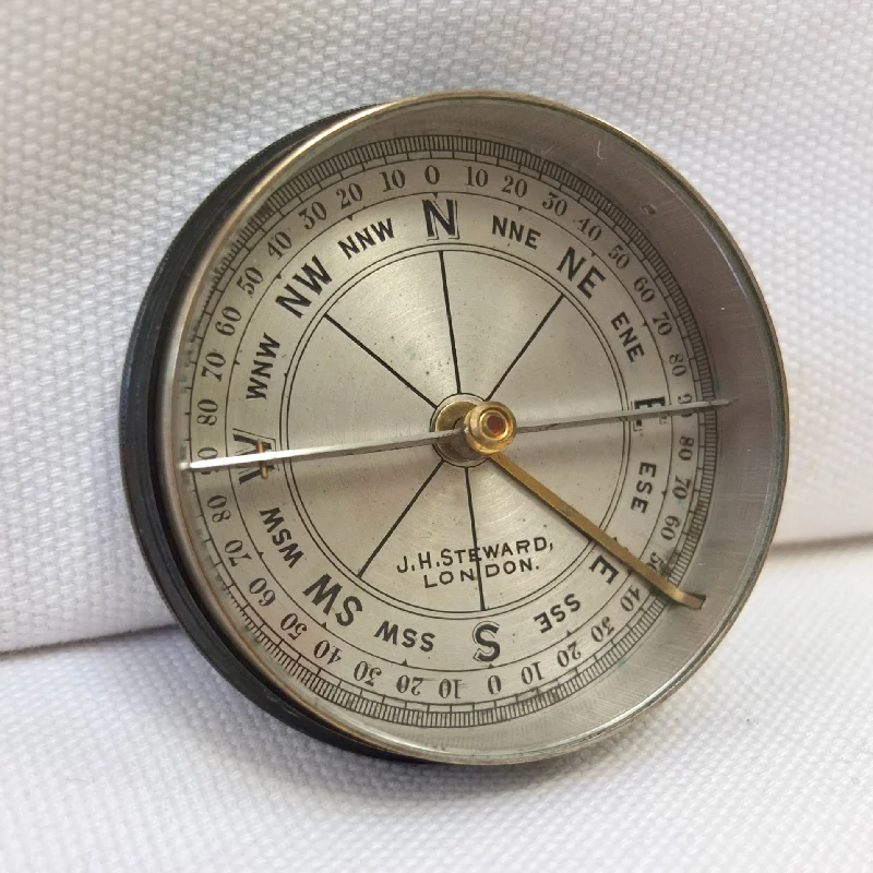 J. H. Steward Brass Box Pocket Compass c.1890