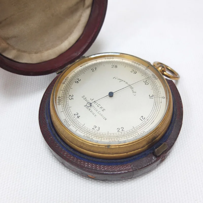 J. Hicks Pocket Altimeter Barometer c.1880