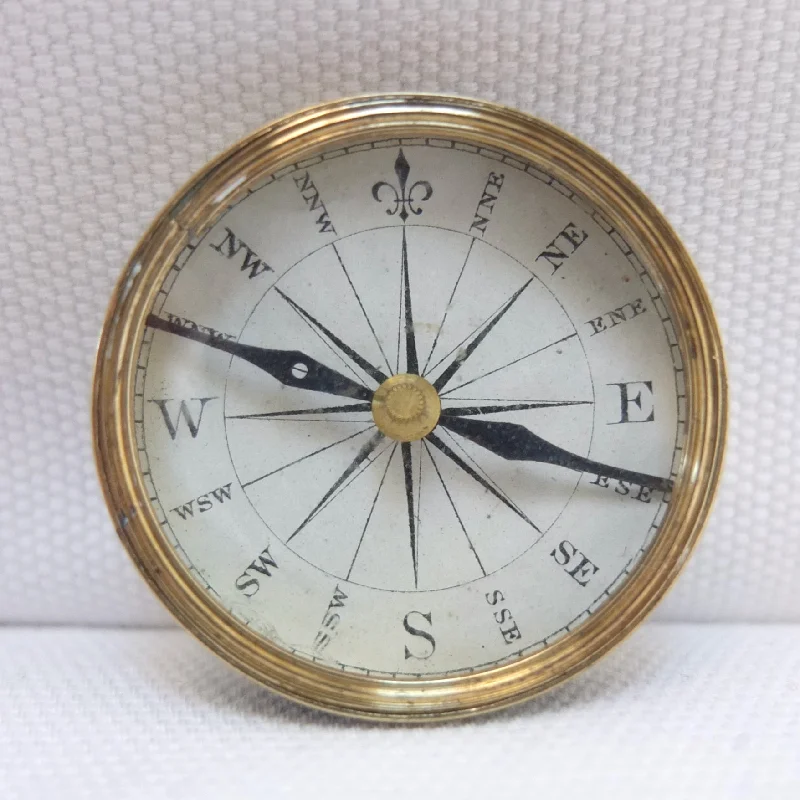 Victorian Brass Pocket Compass c.1840