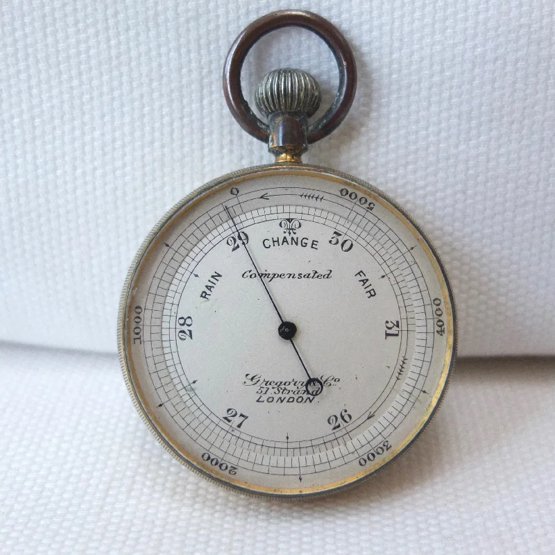 W. Gregory & Co. Pocket Altimeter Barometer c.1900