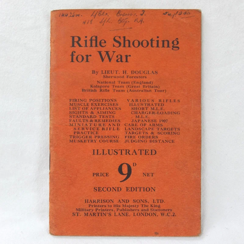 WW1 Lee Enfield Rifle Shooting Handbook