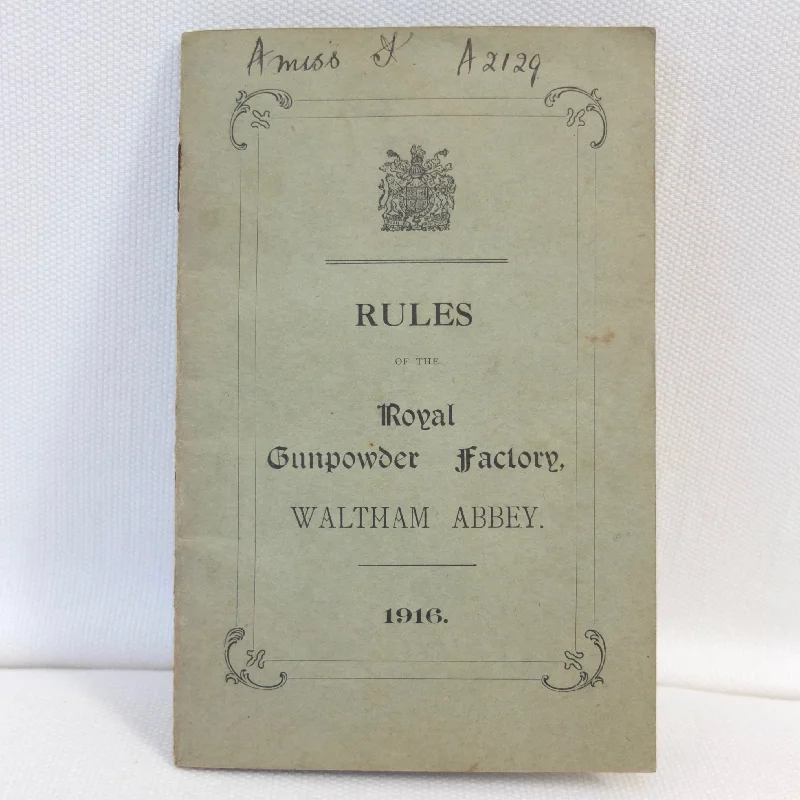 WW1 Munitions Factory Rules (1916)