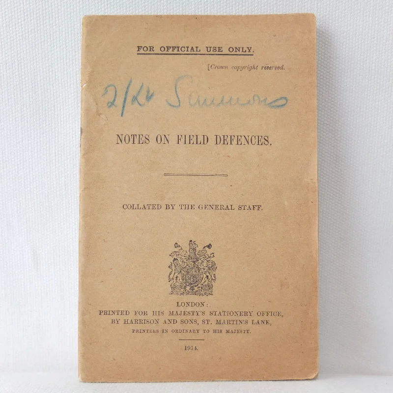 WW1 Notes on Field Defences (1914)